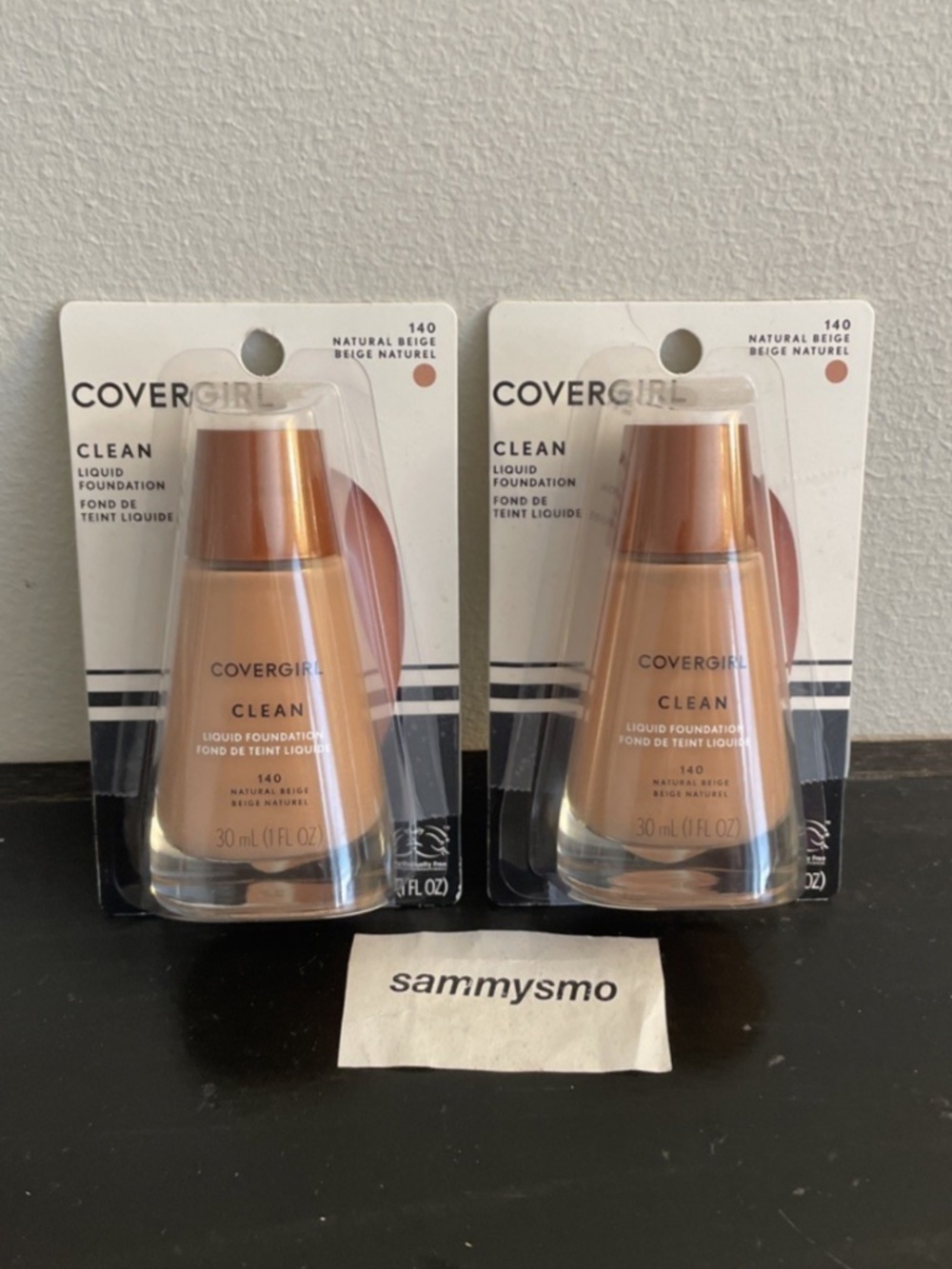 Covergirl Clean Liquid Foundation 140 Natural Beige 1 Oz. x2